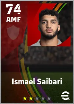 Ismael Saibari eFootball 2026 player card — 74 OVR AMF