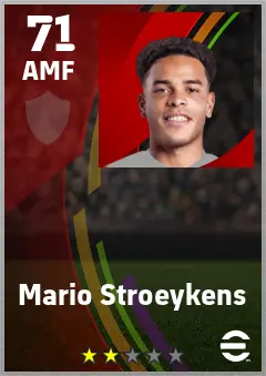 Mario Stroeykens eFootball 2026 player card — 71 OVR AMF