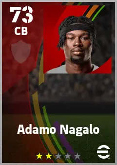 Adamo Nagalo eFootball 2026 player card — 73 OVR CB