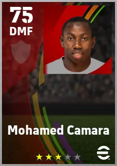Mohamed Camara eFootball 2026 player card — 75 OVR DMF