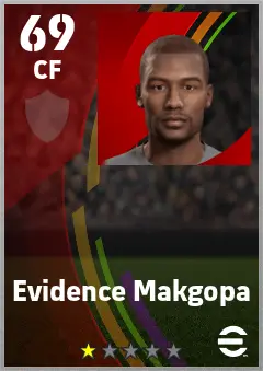 Evidence Makgopa eFootball 2026 player card — 69 OVR CF
