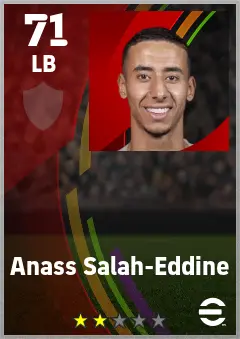 Anass Salah-Eddine eFootball 2026 player card — 71 OVR LB
