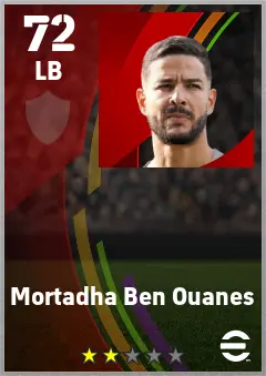 Mortadha Ben Ouanes eFootball 2026 player card — 72 OVR LB