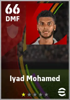 Iyad Mohamed eFootball 2026 player card — 66 OVR DMF
