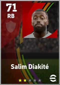 Salim Diakite eFootball 2026 player card — 71 OVR RB
