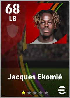 Jacques Ekomie eFootball 2026 player card — 68 OVR LB