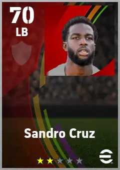 Sandro Cruz eFootball 2026 player card — 70 OVR LB