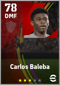 Carlos Baleba eFootball 2026 player card — 78 OVR DMF