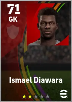 Ismael Diawara eFootball 2026 player card — 71 OVR GK