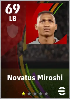Novatus Miroshi eFootball 2026 player card — 69 OVR LB