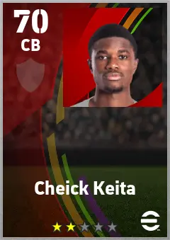 Cheick Keita eFootball 2026 player card — 70 OVR CB