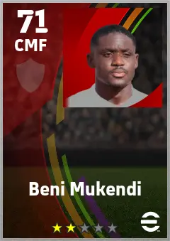 Beni Mukendi eFootball 2026 player card — 71 OVR CMF
