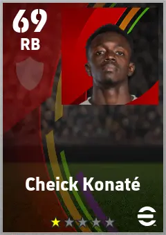 Cheick Konate eFootball 2026 player card — 69 OVR RB