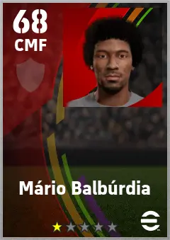 Mario Balburdia eFootball 2026 player card — 68 OVR CMF