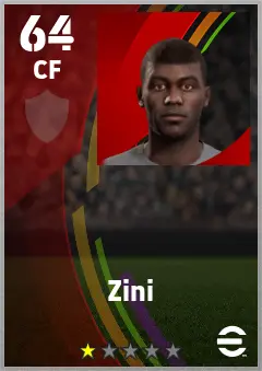 Zini eFootball 2026 player card — 64 OVR CF