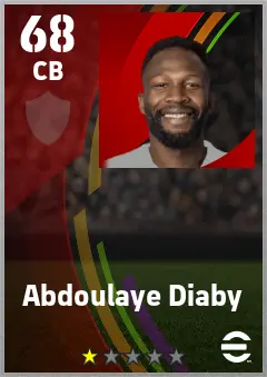 Abdoulaye Diaby eFootball 2026 player card — 68 OVR CB