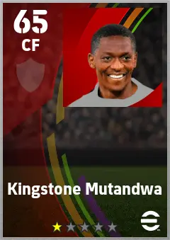 Kingstone Mutandwa eFootball 2026 player card — 65 OVR CF