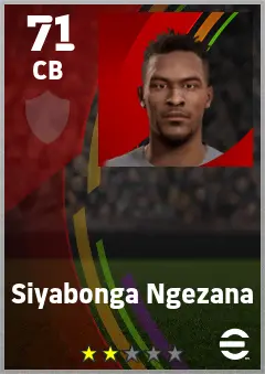 Siyabonga Ngezana eFootball 2026 player card — 71 OVR CB
