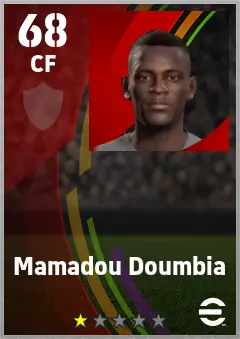Mamadou Doumbia eFootball 2026 player card — 68 OVR CF