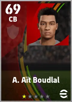 A. Ait Boudlal eFootball 2026 player card — 69 OVR CB