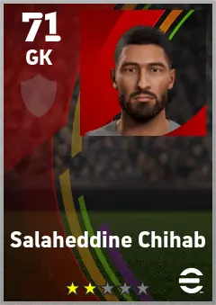 Salaheddine Chihab eFootball 2026 player card — 71 OVR GK