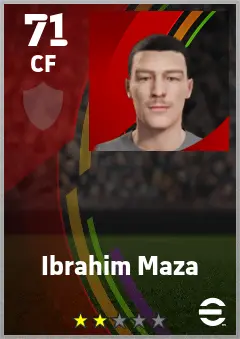 Ibrahim Maza eFootball 2026 player card — 71 OVR CF
