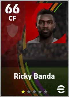 Ricky Banda eFootball 2026 player card — 66 OVR CF