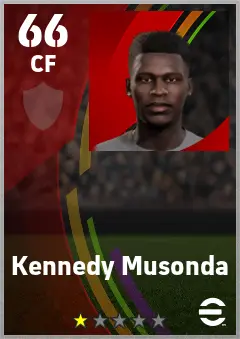 Kennedy Musonda eFootball 2026 player card — 66 OVR CF