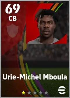 Urie-Michel Mboula eFootball 2026 player card — 69 OVR CB