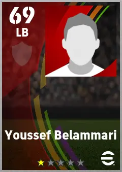 Youssef Belammari eFootball 2026 player card — 69 OVR LB