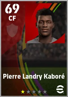 Pierre Landry Kabore eFootball 2026 player card — 69 OVR CF