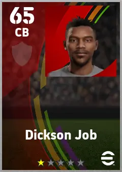 Dickson Job eFootball 2026 player card — 65 OVR CB