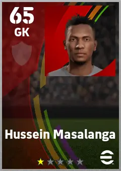 Hussein Masalanga eFootball 2026 player card — 65 OVR GK