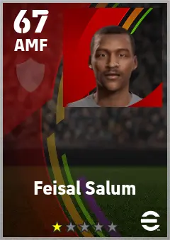 Feisal Salum eFootball 2026 player card — 67 OVR AMF