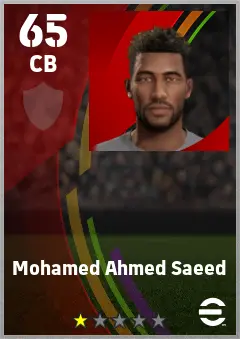 Mohamed Ahmed Saeed eFootball 2026 player card — 65 OVR CB