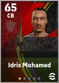 Idris Mohamed eFootball 2026 player card — 65 OVR CB