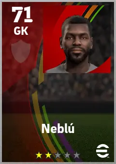 Neblu eFootball 2026 player card — 71 OVR GK