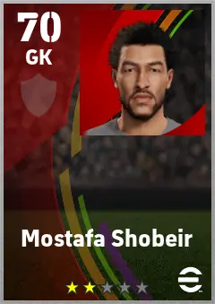 Mostafa Shobeir eFootball 2026 player card — 70 OVR GK