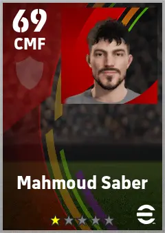 Mahmoud Saber eFootball 2026 player card — 69 OVR CMF