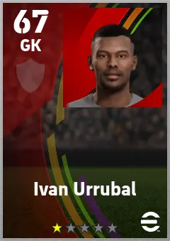 Ivan Urrubal eFootball 2026 player card — 67 OVR GK