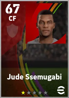 Jude Ssemugabi eFootball 2026 player card — 67 OVR CF