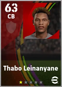 Thabo Leinanyane eFootball 2026 player card — 63 OVR CB