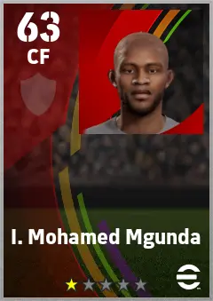 I. Mohamed Mgunda eFootball 2026 player card — 63 OVR CF