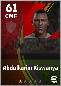 Abdulkarim Kiswanya eFootball 2026 player card — 61 OVR CMF