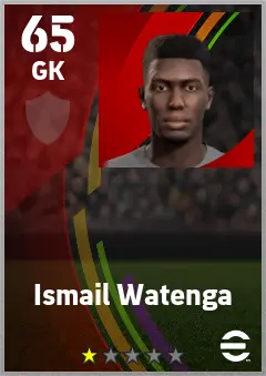 Ismail Watenga eFootball 2026 player card — 65 OVR GK