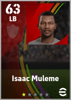 Isaac Muleme eFootball 2026 player card — 63 OVR LB