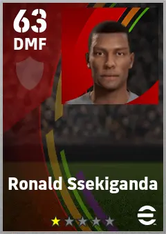 Ronald Ssekiganda eFootball 2026 player card — 63 OVR DMF