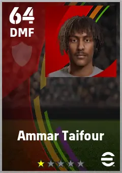 Ammar Taifour eFootball 2026 player card — 64 OVR DMF