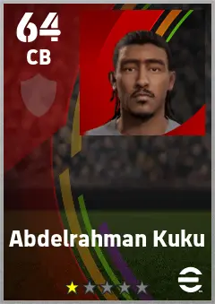 Abdelrahman Kuku eFootball 2026 player card — 64 OVR CB