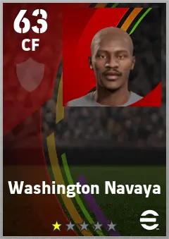 Washington Navaya eFootball 2026 player card — 63 OVR CF